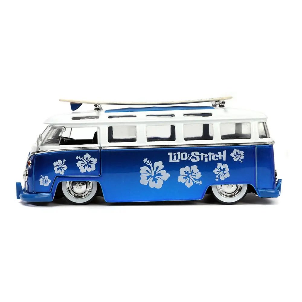 Lilo &amp; Stitch Hollywood Rides Diecast Model 1/24 1962 VW Bus és Stitch figura termékfotó