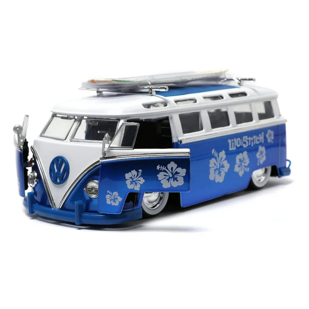 Lilo &amp; Stitch Hollywood Rides Diecast Model 1/24 1962 VW Bus és Stitch figura termékfotó