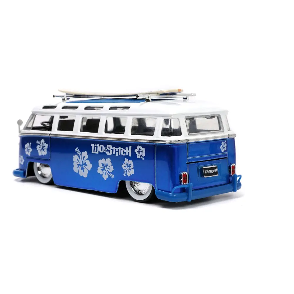 Lilo &amp; Stitch Hollywood Rides Diecast Model 1/24 1962 VW Bus és Stitch figura termékfotó