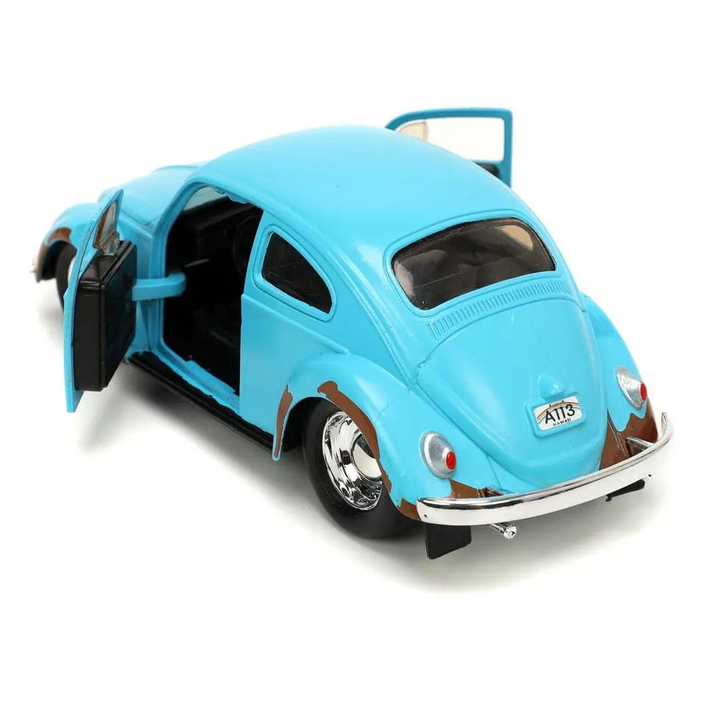Lilo &amp; Stitch Hollywood Rides Diecast Model 1/32 Blue Volkswagen Beetle és figura termékfotó