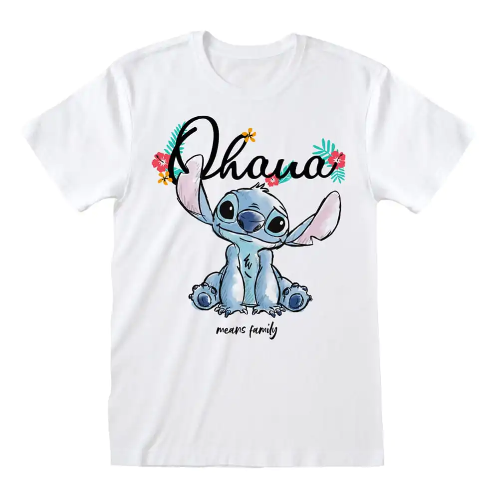 Lilo & Stitch Ohana Means Family White póló termékfotó