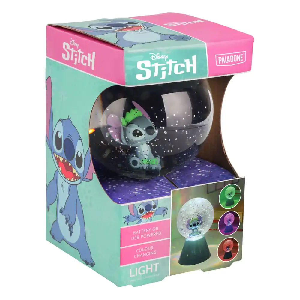 Lilo &amp; Stitch Stitch Glitter Ball LED-lámpa 17 cm termékfotó