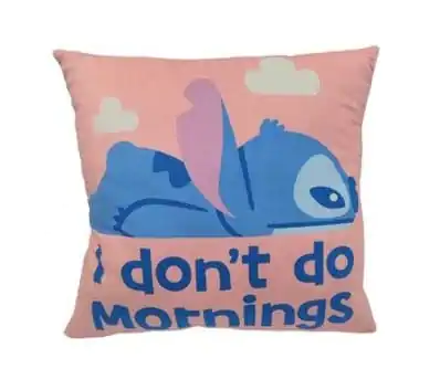 Lilo & Stitch Stitch I don't do mornings párna 40 cm termékfotó