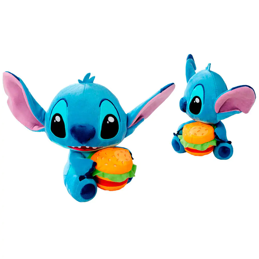 Lilo & Stitch Stitch with Burger plüss figura 25 cm termékfotó