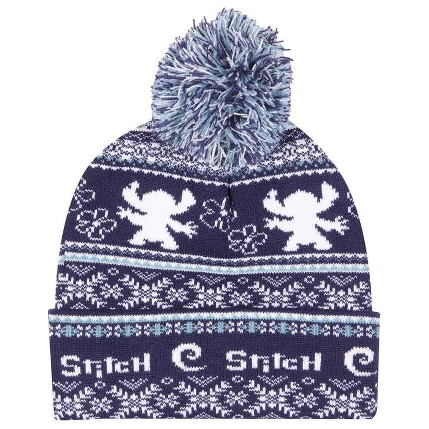 Lilo & Stitch Fair Isle Pom-Pom kötött sapka termékfotó