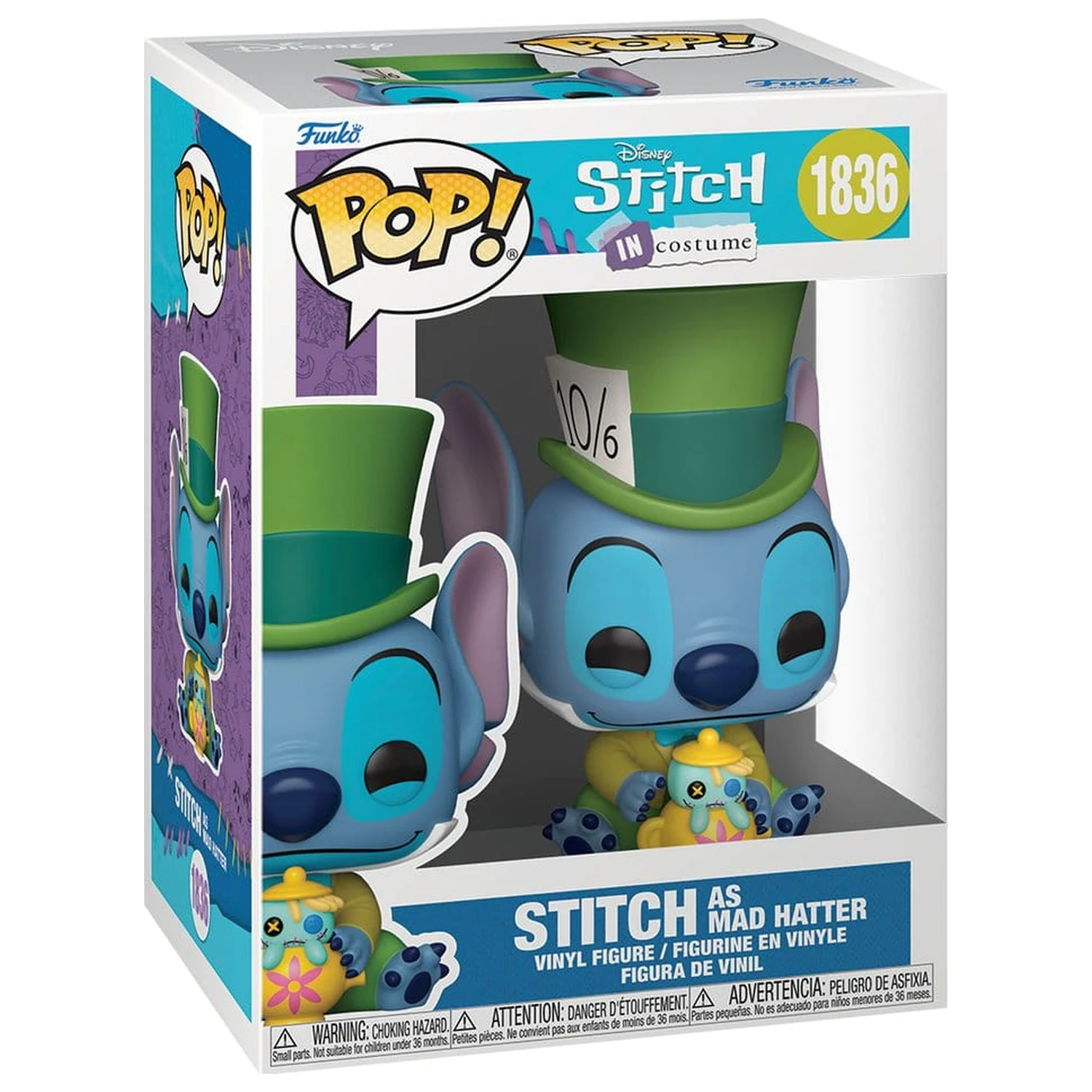 Lilo & Stitch Funko POP! Disney Vinyl figura Stitch as Mad Hatter 9 cm termékfotó