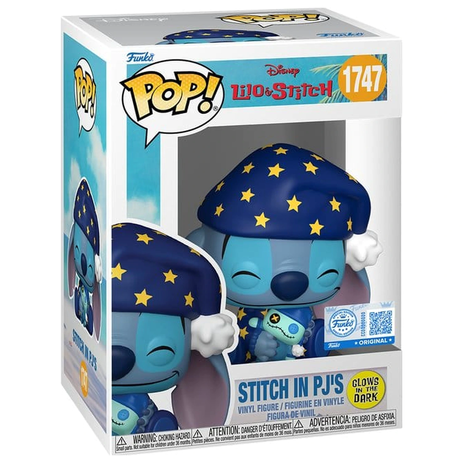 Lilo & Stitch Funko POP! Vinyl figura Stitch Starry PJs (GW) 9 cm termékfotó
