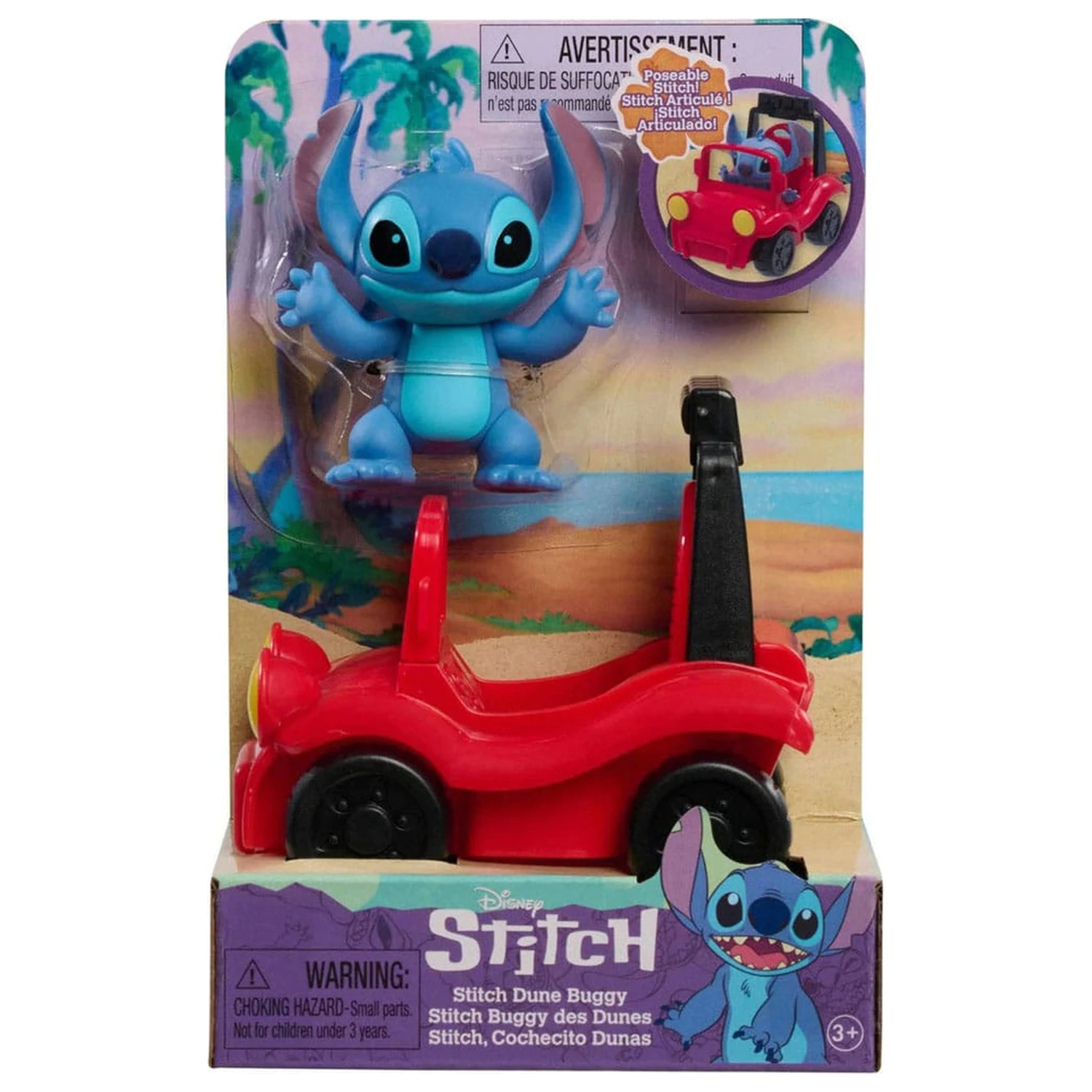 Lilo & Stitch Mini figura Stitch & beach buggy játékkészlet 7,5 cm termékfotó