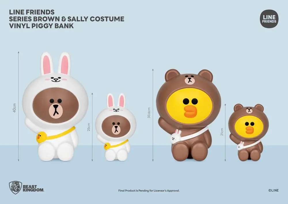 Line Friends Series Brown &amp; Sally Vinyl persely csomag 21 - 25 cm termékfotó