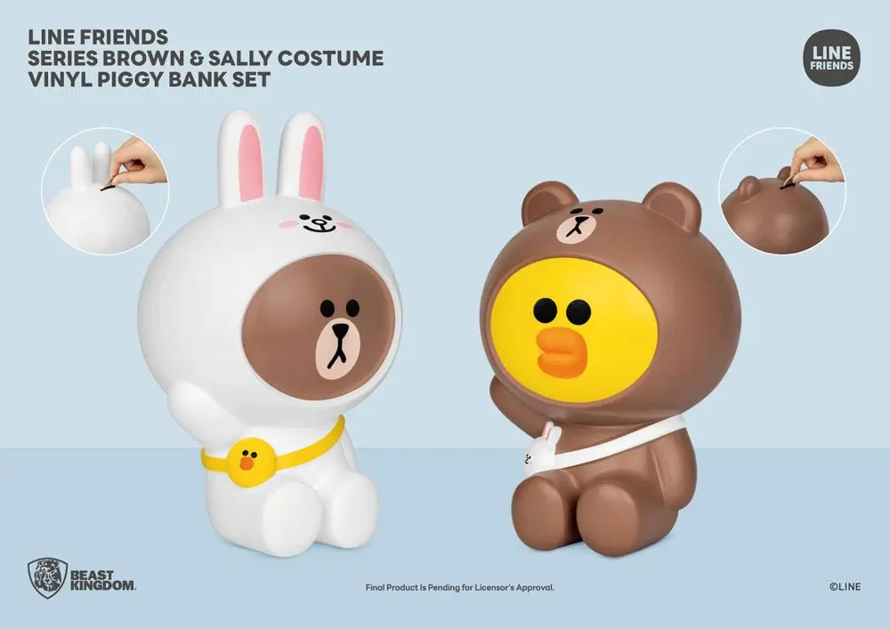 Line Friends Series Brown &amp; Sally Vinyl persely csomag 21 - 25 cm termékfotó