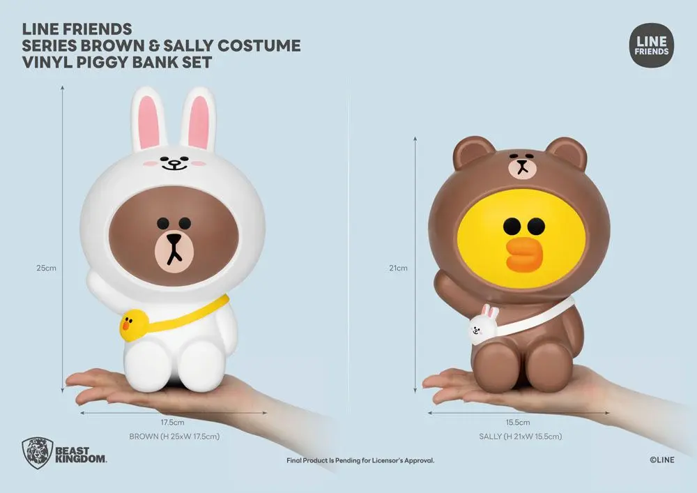 Line Friends Series Brown &amp; Sally Vinyl persely csomag 21 - 25 cm termékfotó