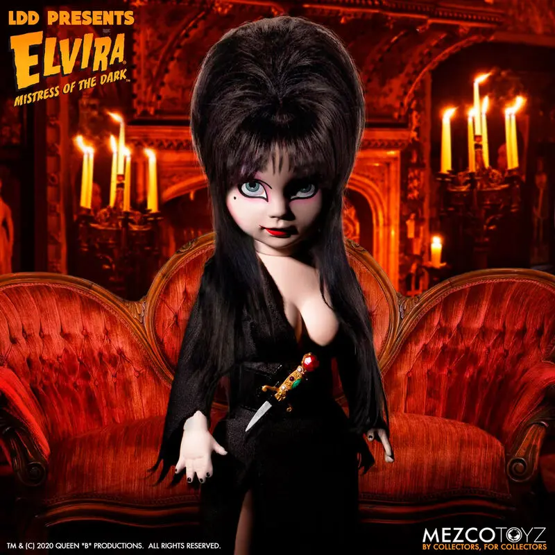 Living Dead Dolls Elvira Mistress of the Dark Elvira figura 25cm termékfotó