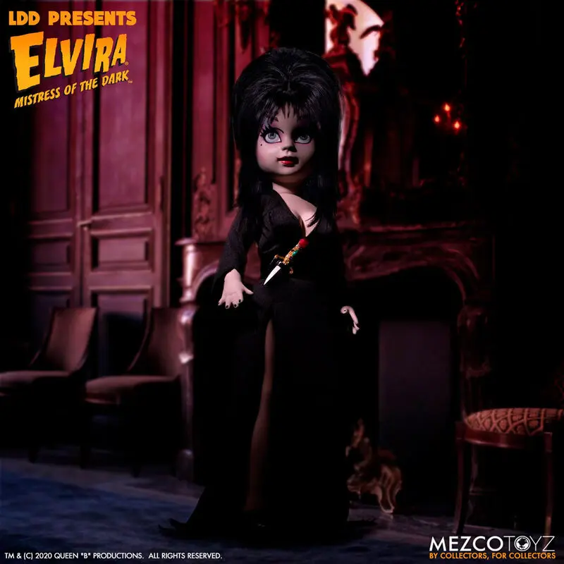 Living Dead Dolls Elvira Mistress of the Dark Elvira figura 25cm termékfotó