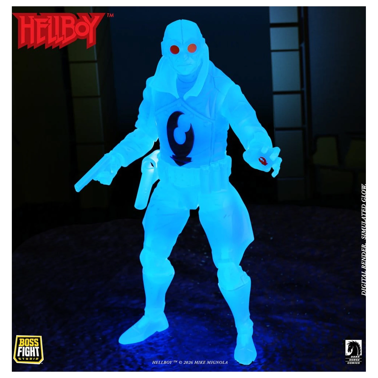 Lobster Johnson 1/12 akciófigura The Ghost of Lobster Johnson (Limitált kiadás) 17 cm termékfotó