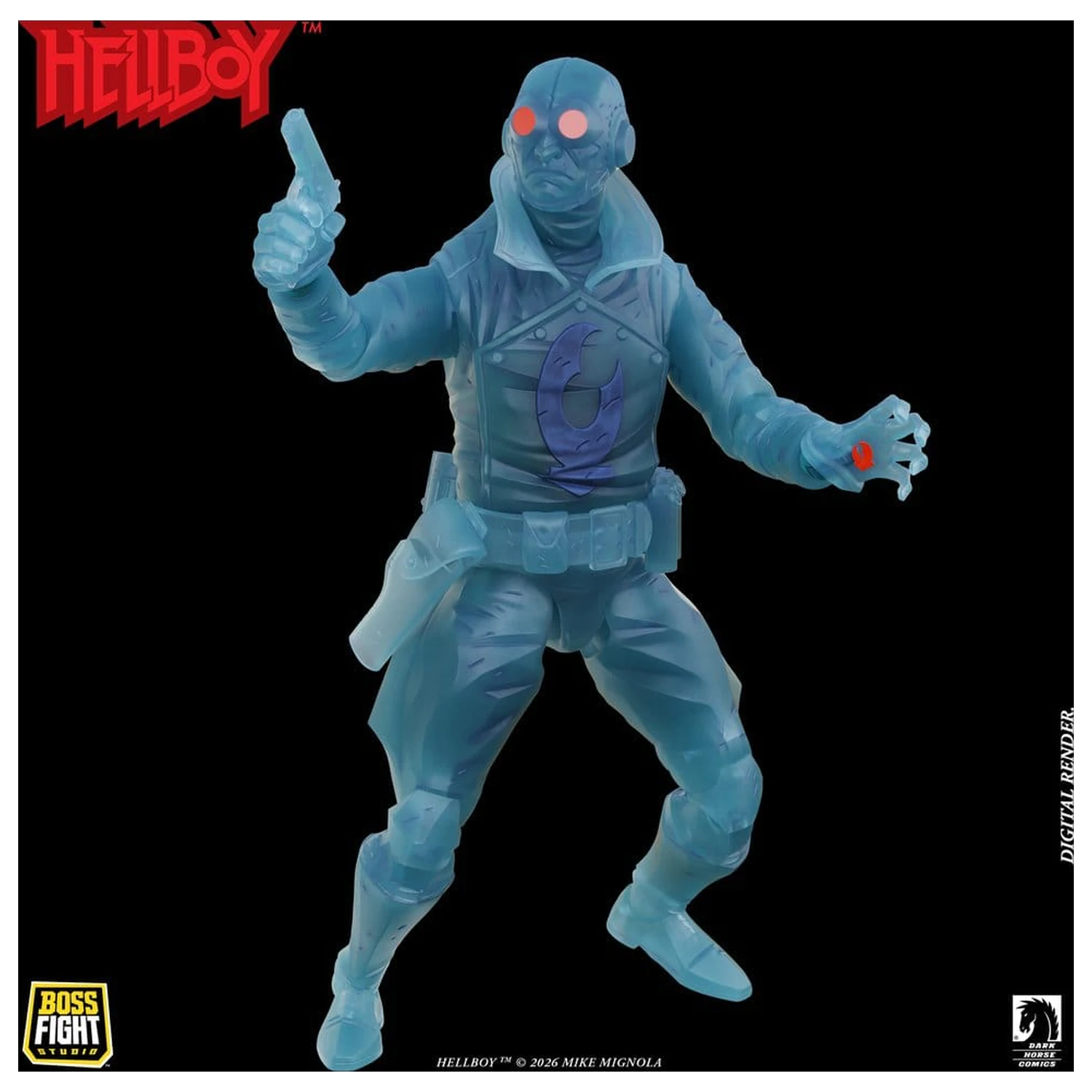 Lobster Johnson 1/12 akciófigura The Ghost of Lobster Johnson (Limitált kiadás) 17 cm termékfotó