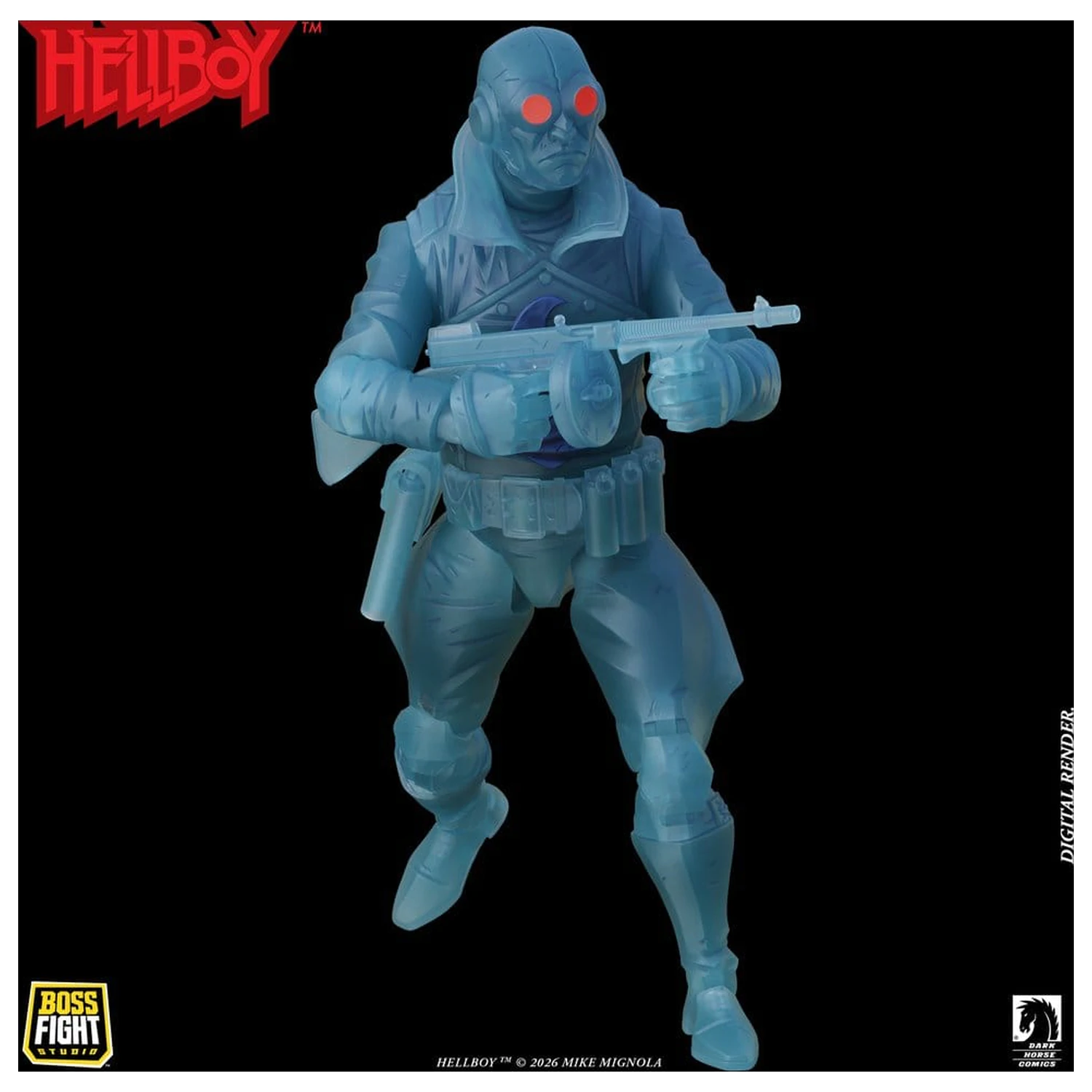Lobster Johnson 1/12 akciófigura The Ghost of Lobster Johnson (Limitált kiadás) 17 cm termékfotó
