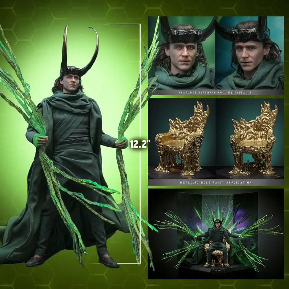 Loki DX 1/6 God Loki Artisan Edition Hot Toys Exkluzív akciófigura 31 cm termékfotó