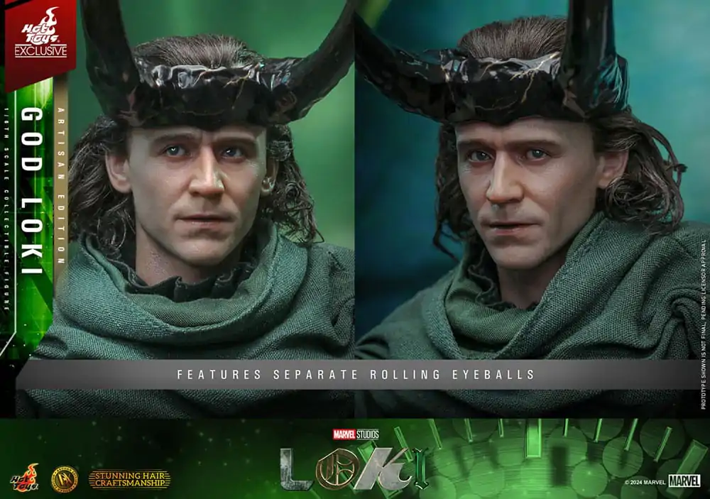 Loki DX 1/6 God Loki Artisan Edition Hot Toys Exkluzív akciófigura 31 cm termékfotó