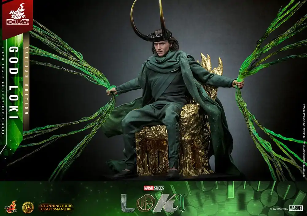 Loki DX 1/6 God Loki Artisan Edition Hot Toys Exkluzív akciófigura 31 cm termékfotó