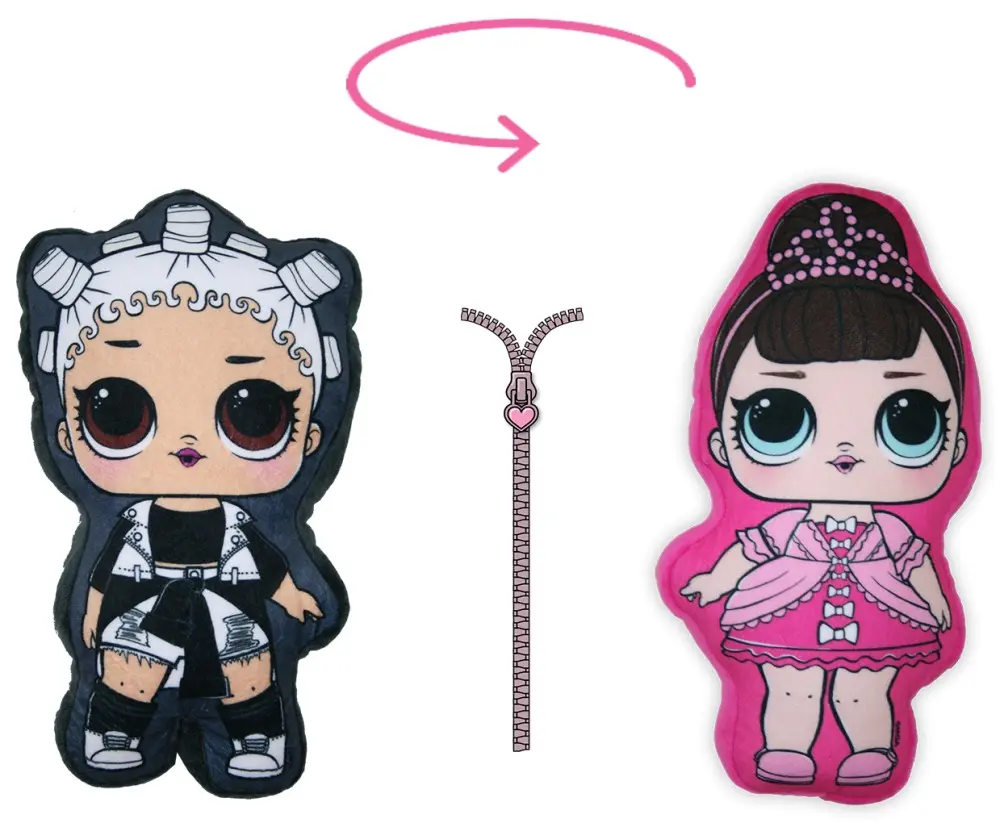 LOL Surprise 2 az 1-ben kifordítható párna, díszpárna 15*30 cm termékfotó