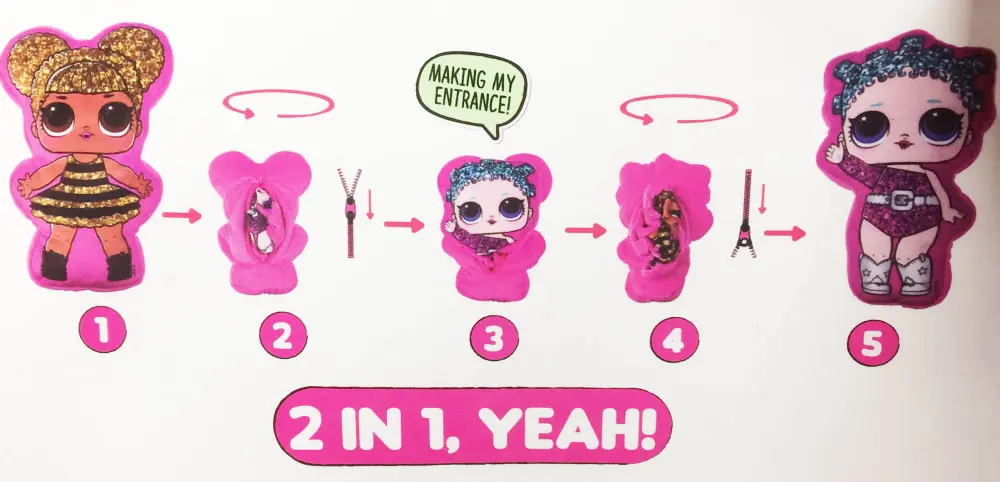 LOL Surprise 2 az 1-ben kifordítható párna, díszpárna 20*29 cm termékfotó