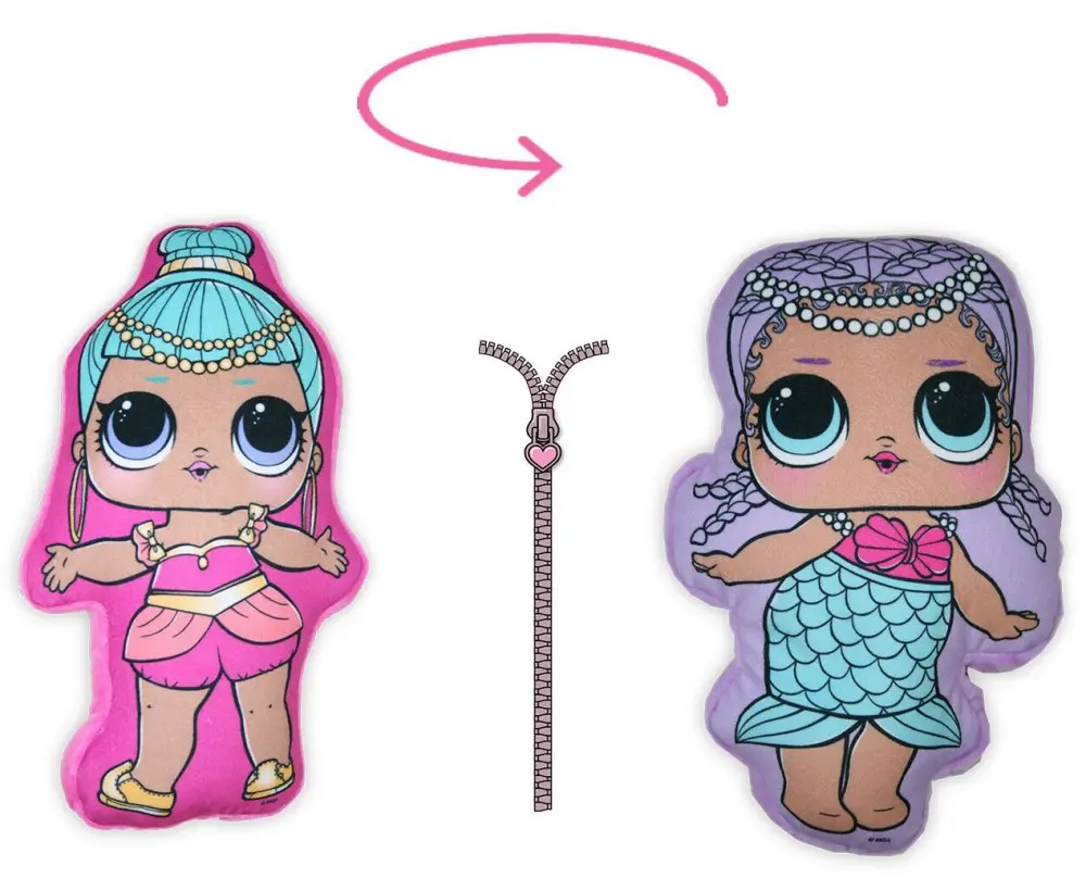 LOL Surprise 2 az 1-ben kifordítható párna, díszpárna 20*29 cm termékfotó