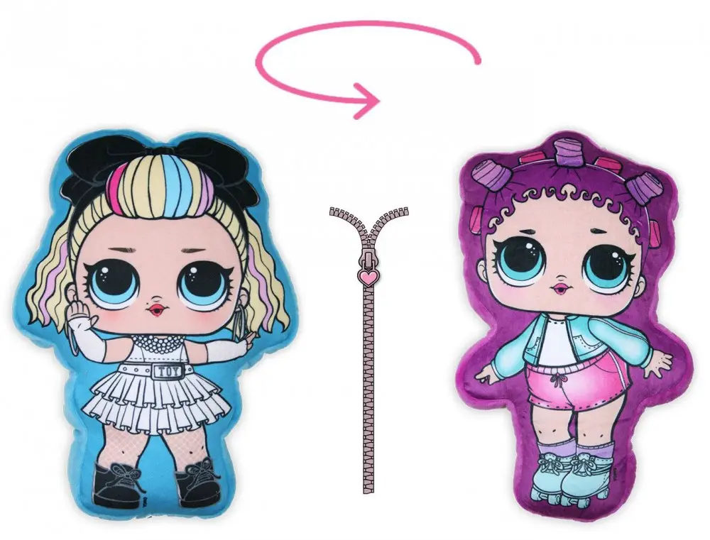 LOL Surprise 2 az 1-ben kifordítható párna, díszpárna 20*29 cm termékfotó