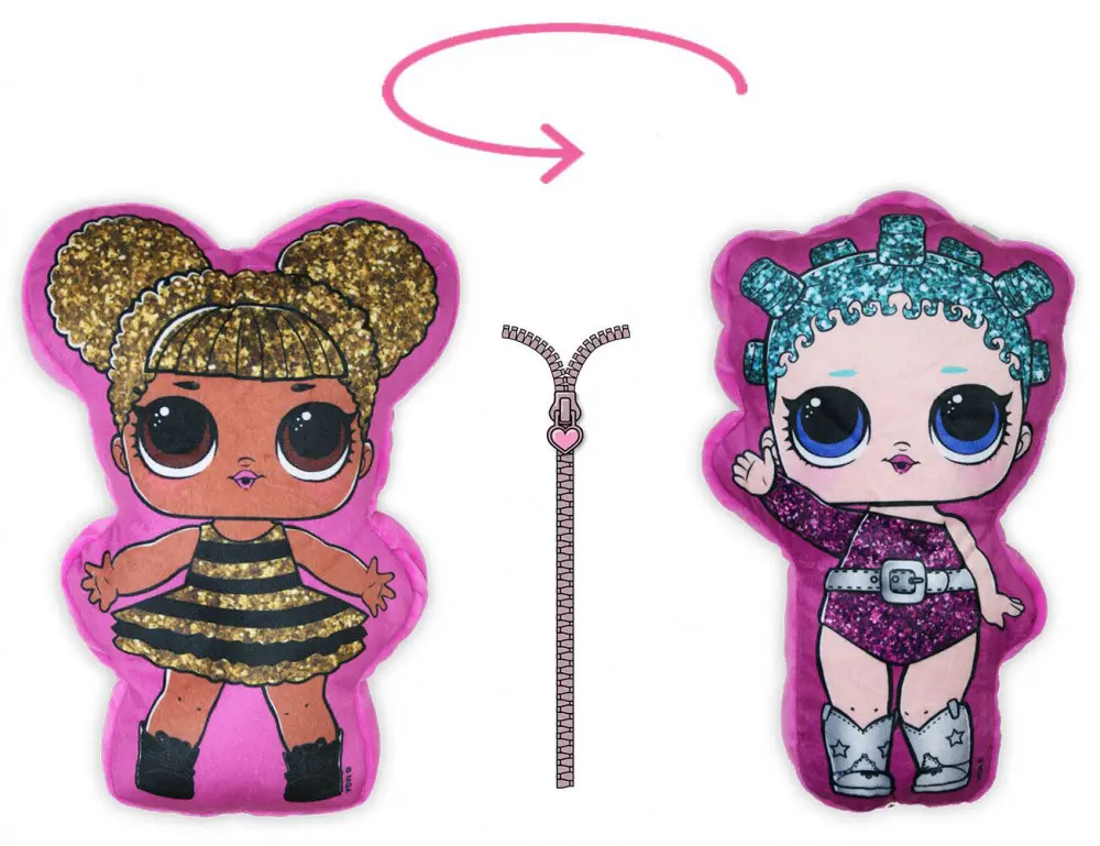 LOL Surprise 2 az 1-ben kifordítható párna, díszpárna 20*29 cm termékfotó