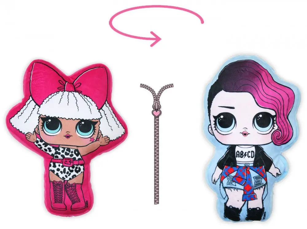 LOL Surprise 2 az 1-ben kifordítható párna, díszpárna 23*30 cm termékfotó