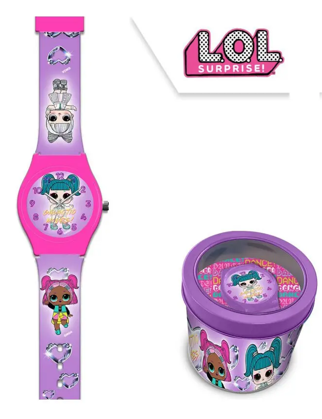 LOL Surprise analóg karóra fém dobozban termékfotó