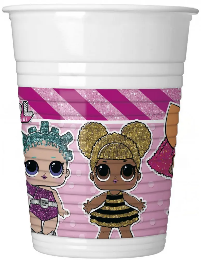 LOL Surprise Glitterati műanyag pohár 8 db-os 200 ml termékfotó