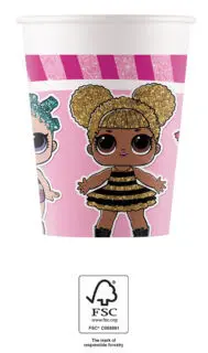 LOL Surprise Glitterati papír pohár 8 db-os 200 ml FSC termékfotó