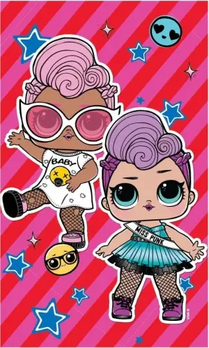 LOL Surprise kéztörlő arctörlő, törölköző 30*50cm termékfotó