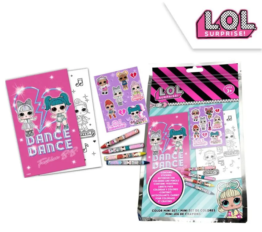 LOL Surprise színező + matrica szett termékfotó