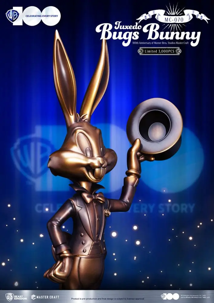 Looney Tunes 100th anniversary of Warner Bros. Studios Master Craft Bugs Bunny szobor figura 46 cm termékfotó