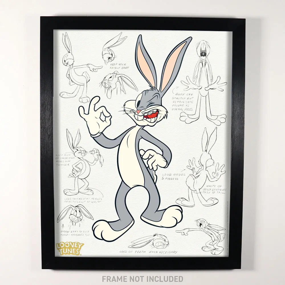 Looney Tunes Art Print Limitált kiadás Fan-Cel Bugs 36 x 28 cm termékfotó