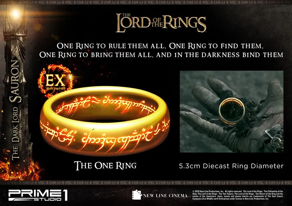 Lord of the Rings 1/4 The Dark Lord Sauron Exclusive Version szobor figura 109 cm termékfotó