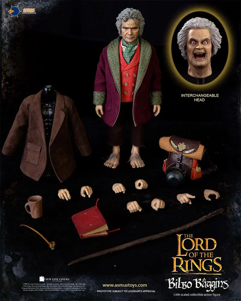 Lord of the Rings 1/6 Bilbo Baggins akciófigura 20 cm termékfotó