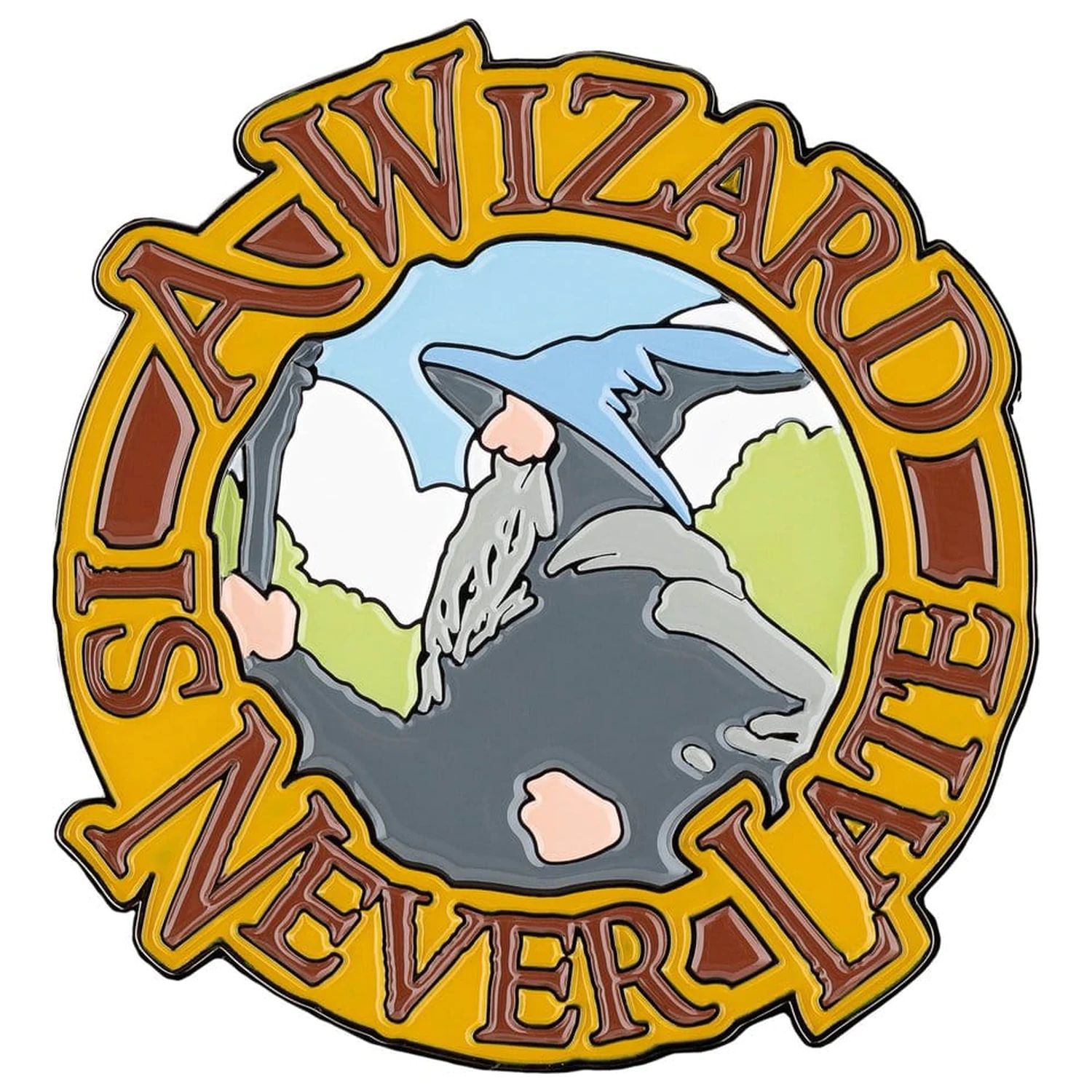 Lord of the Rings A Wizard Is Never Late (Enamel) hűtőmágnes 7 cm  termékfotó