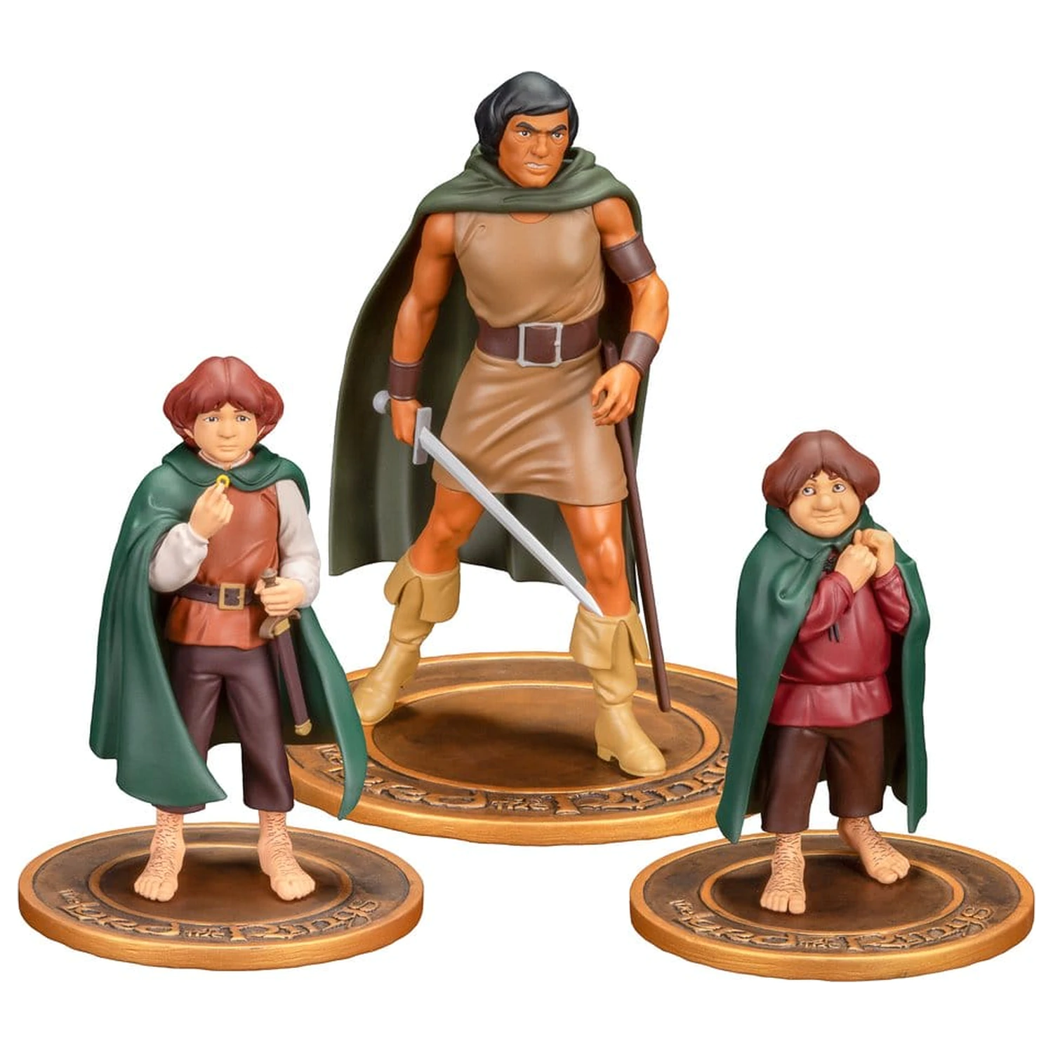 Lord of the Rings Animated Film Frodo, Aragorn, and Samwise 3 db-os figura csomag termékfotó