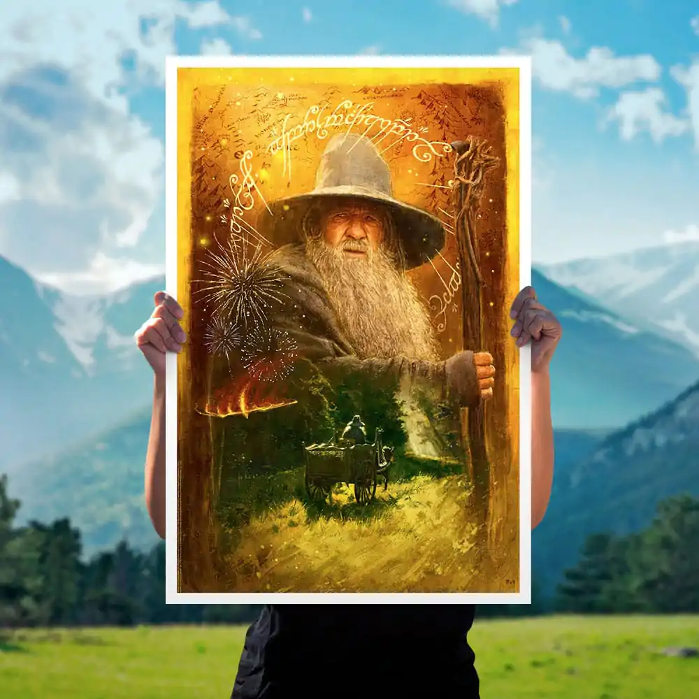 Lord of the Rings Art Print Gandalf Arrives 41 x 61 cm - keretezetlen vászonkép termékfotó