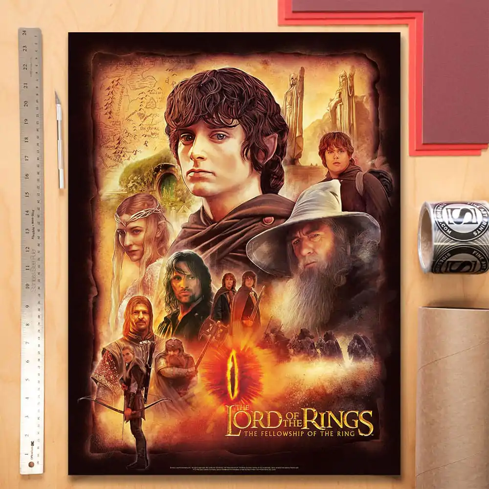 Lord of the Rings Art Print The Fellowship of the Ring 46 x 61 cm - keretezetlen vászonkép termékfotó