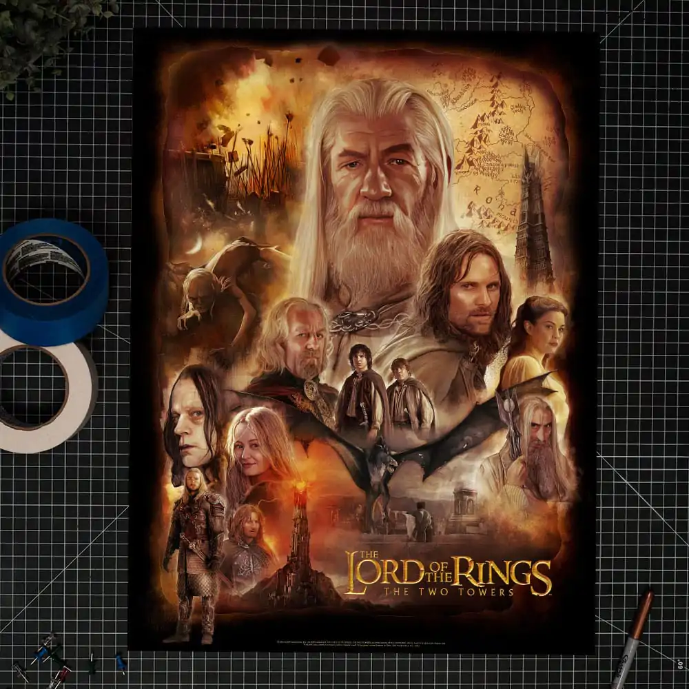 Lord of the Rings Art Print The Two Towers 46 x 61 cm - keretezetlen vászonkép termékfotó