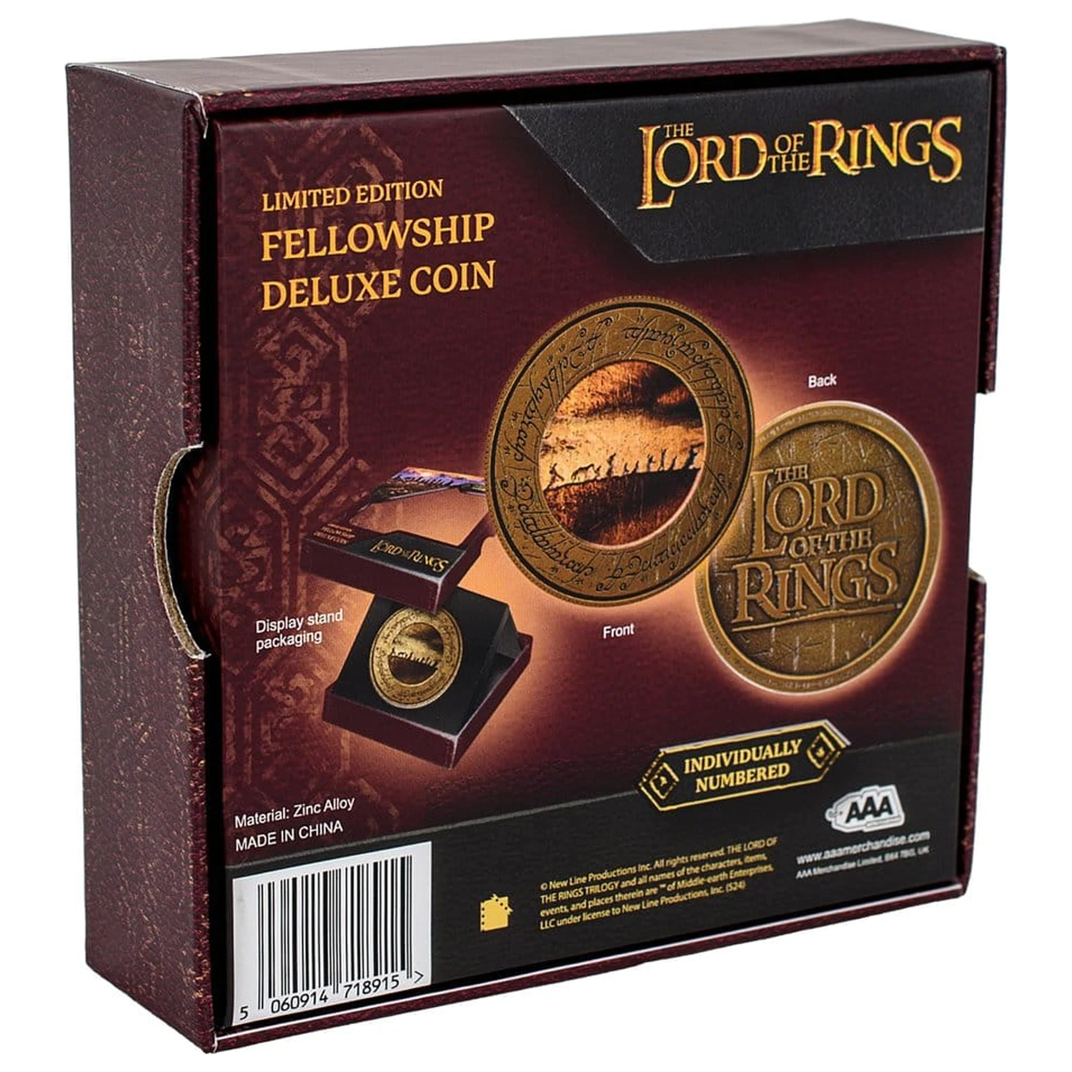 Lord of the Rings Coin with Display Stand The Fellowship érme termékfotó