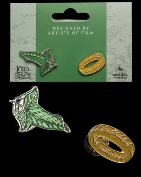 Lord of the Rings Collectors Pins  Elfen Leaf & One Ring kitűző csomag termékfotó