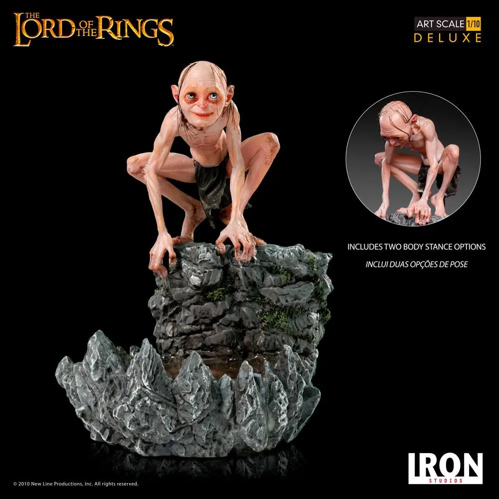 Lord Of The Rings Deluxe Art Scale 1/10 Gollum szobor figura 12 cm termékfotó