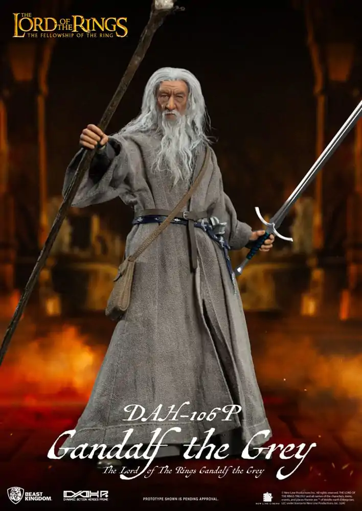 Lord of the Rings Dynamic 8ction Heroes 1/9 Gandalf the Grey akciófigura 21 cm termékfotó