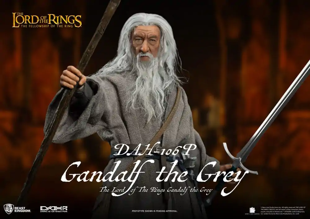 Lord of the Rings Dynamic 8ction Heroes 1/9 Gandalf the Grey akciófigura 21 cm termékfotó