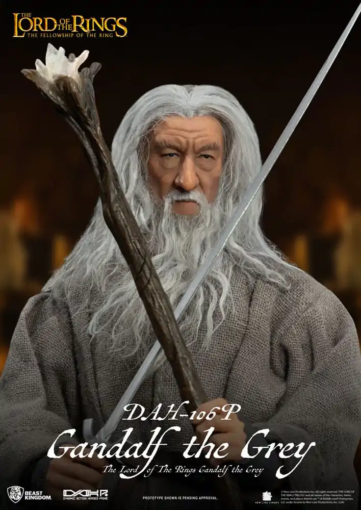 Lord of the Rings Dynamic 8ction Heroes 1/9 Gandalf the Grey akciófigura 21 cm termékfotó