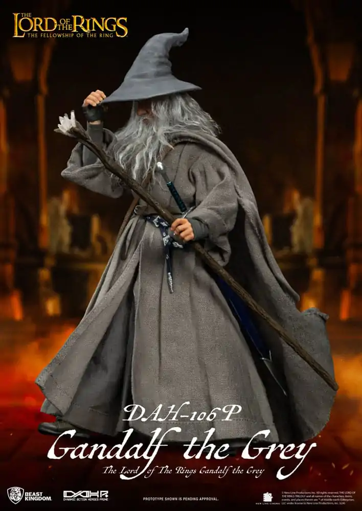 Lord of the Rings Dynamic 8ction Heroes 1/9 Gandalf the Grey akciófigura 21 cm termékfotó